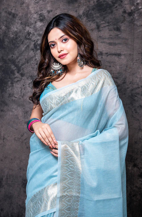 Tissue Zari Border Jaikat Saree