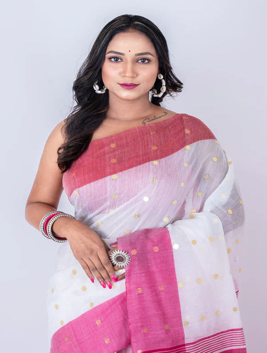 Bengal Handloom Mirror Work Saree