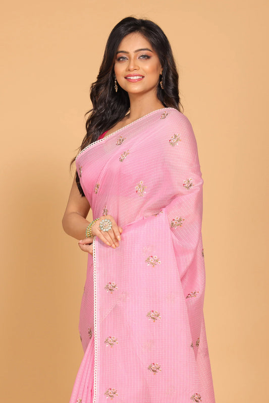 Kota Embroidery Saree