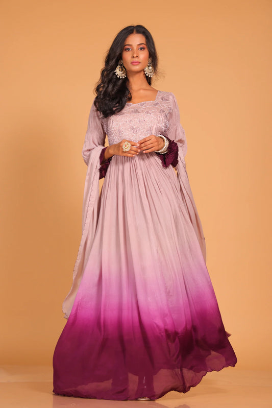 Long Gown With Dupatta Set