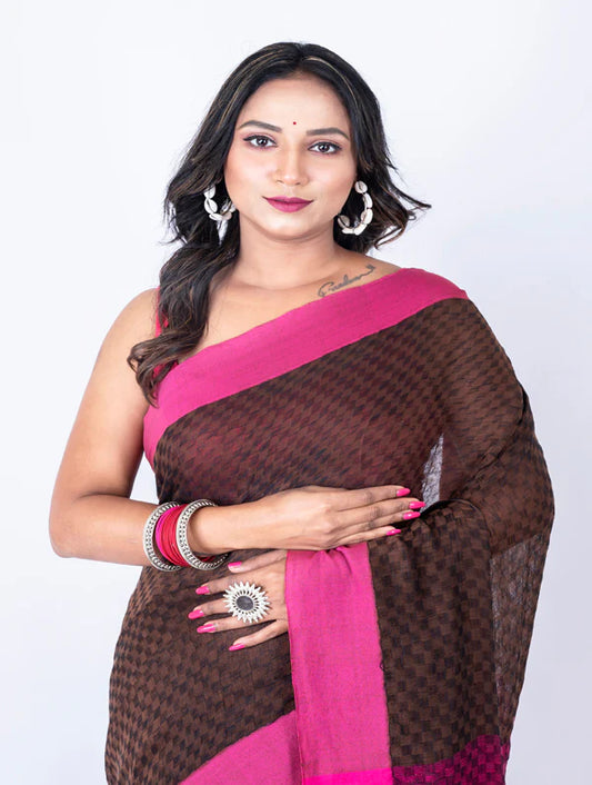 Cotton Jute Zari Saree