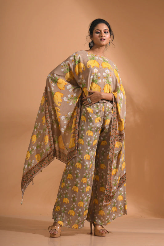 Co-ord Set With Kaftan Style Dupatta