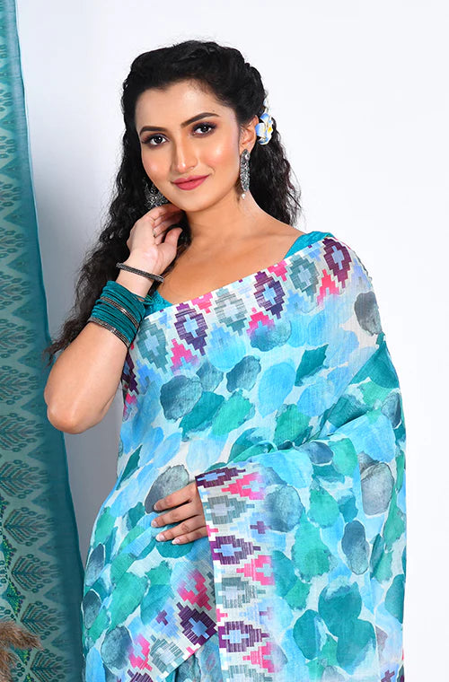 Semi Linen Saree