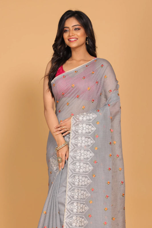 Kota Embroidery Saree