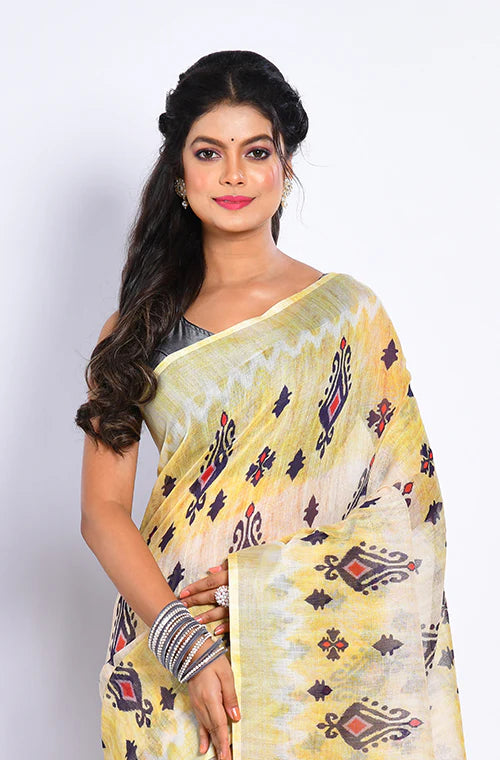 Semi Linen Saree