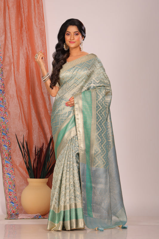 Crush Tissue Silk Saree