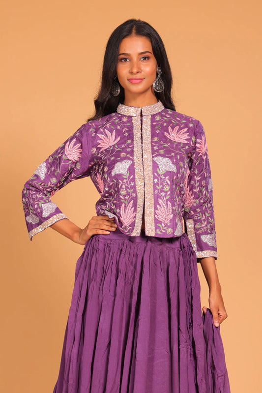 Crop Top With Dupatta Set