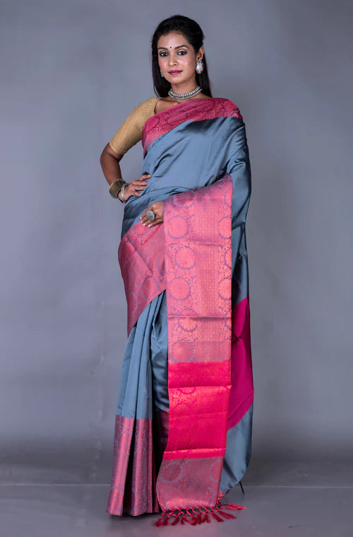 Heavy Zari Border Banarasi Saree