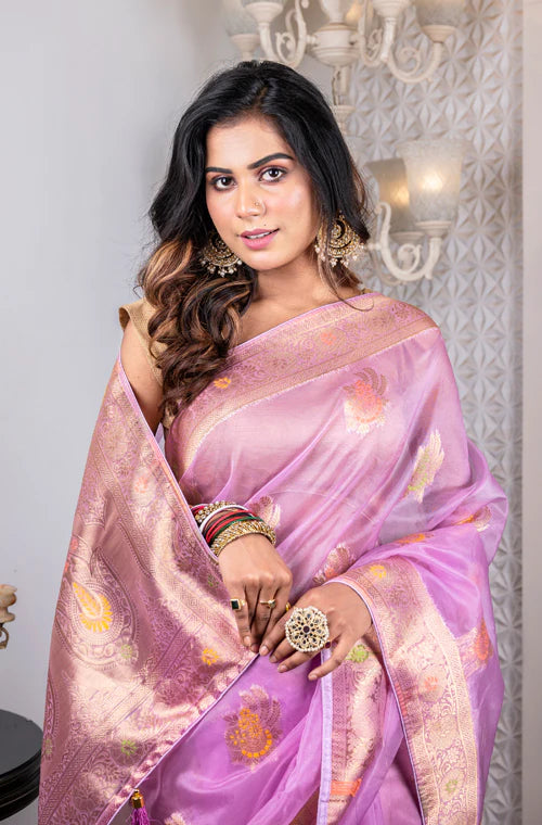 Organza Zari Heavy Saree