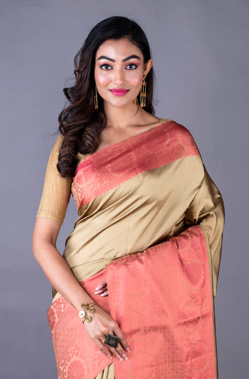 Banarasi Heavy Zari Plain Silk Saree