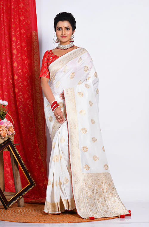 Dola Silk All Over Zari Work Saree