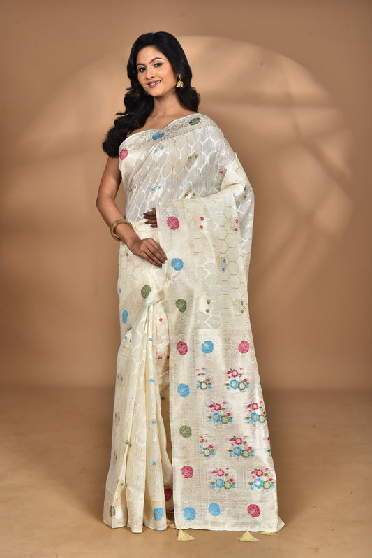 WOMEN DESIGN CHANDERI SILK SAREE