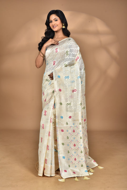 WOMEN DESIGN  CHANDERI SILK SAREE