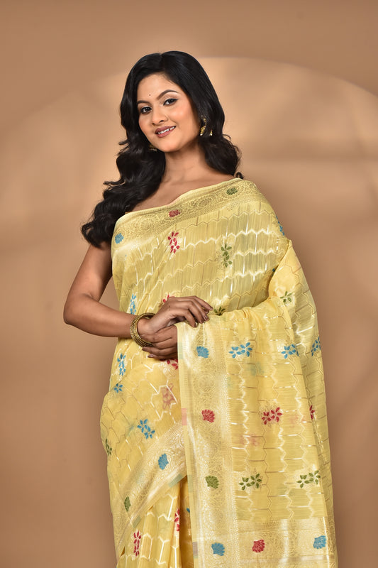 WOMEN DESIGN CHANDERI SILK SAREE
