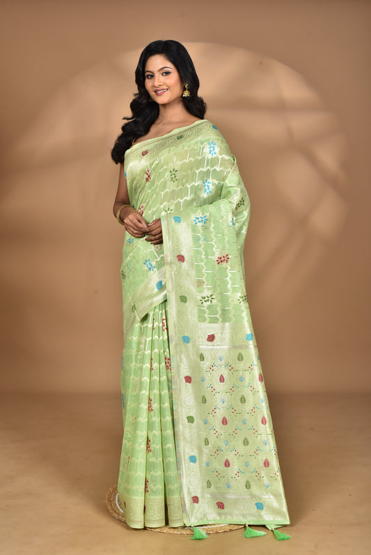 WOMEN DESIGN CHANDERI SILK SAREE