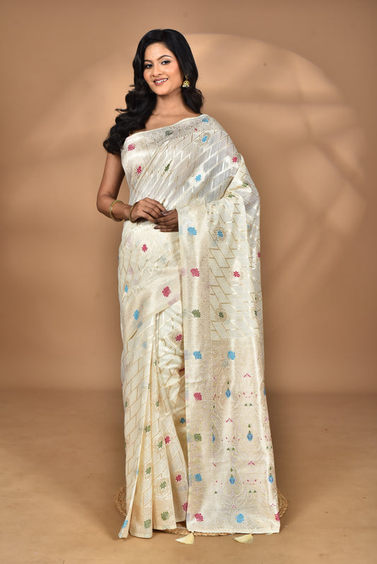 WOMEN DESIGN CHANDERI SILK SAREE