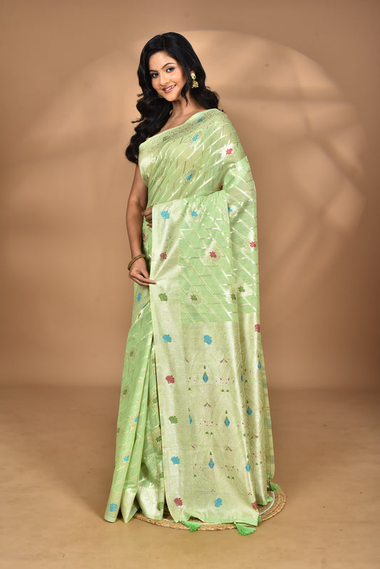 WOMEN DESIGN CHANDERI SILK SAREE