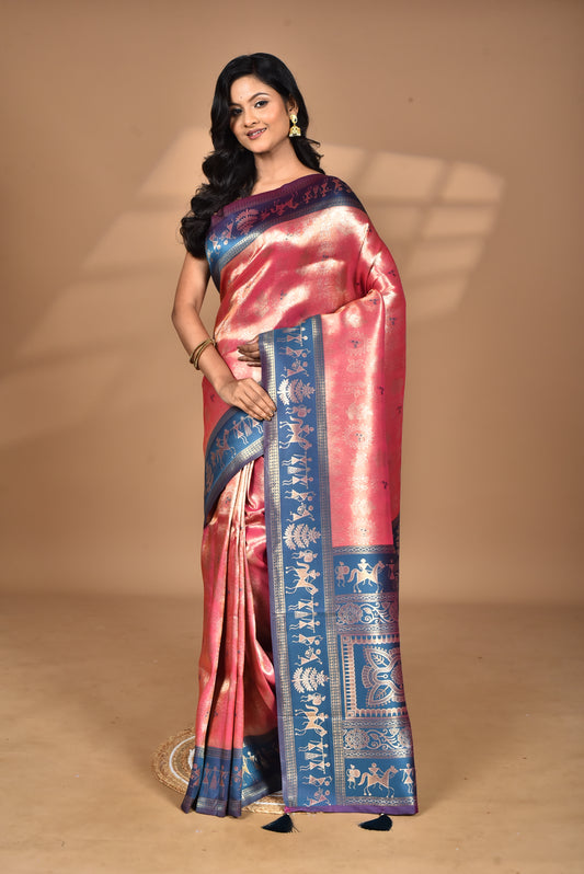 WOMEN DESIGN  TWO SAI SILK SAREE