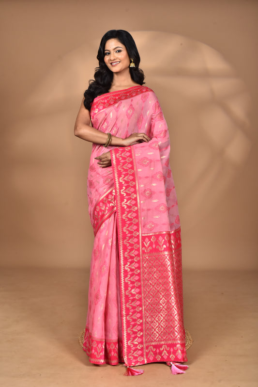 WOMEN DESIGN KASHMIRI SILK LINEN SAREE