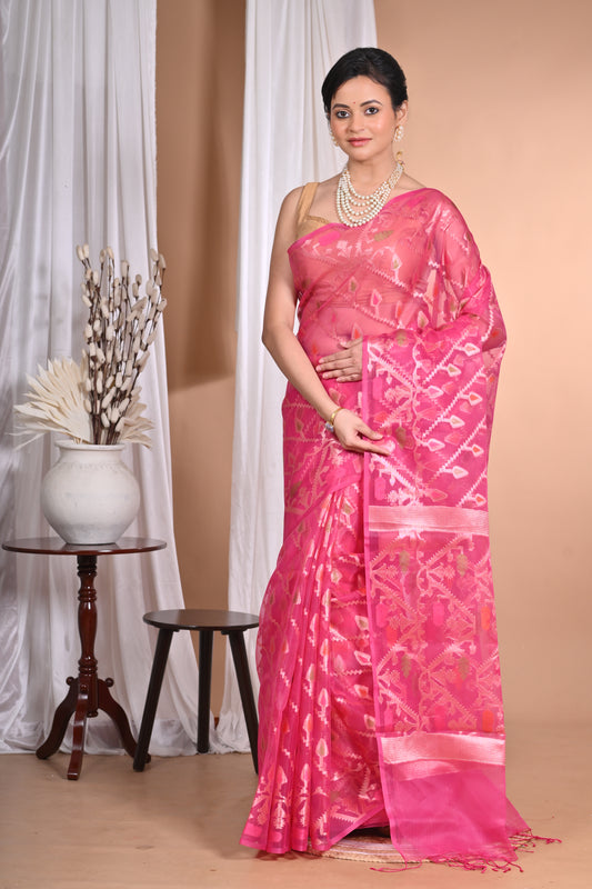 HEAVY JAMDANI SILK ORGANZA SAREE